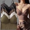 Women Crop Top Sexy Solid Color Sleeveless Straps Tank Tops Ribbed Slim Camis Basic Underwear Lingerie Padded Bra Tops LM
