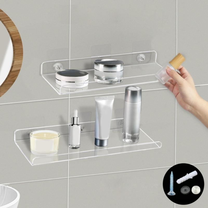 Akrylátové plovoucí police Nástěnný úložný stojan Dětská knihovnička Neviditelné stojany na koření Stojan s displejem Lemy Nástěnné police