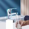 Hot Cold Basin Faucet Single Handle Bathroom Sink Tap Brass/Alloy Construction with 60cm Flexible Water Hoses