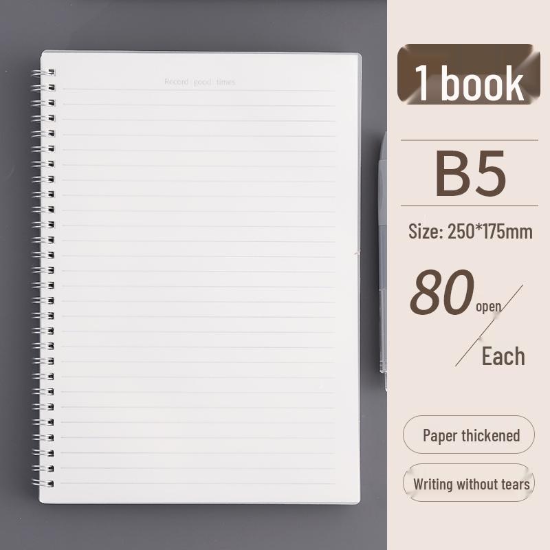 Student Notebook Set: A5 & B5 Thick Ruled Notebooks with Pocket Notepad