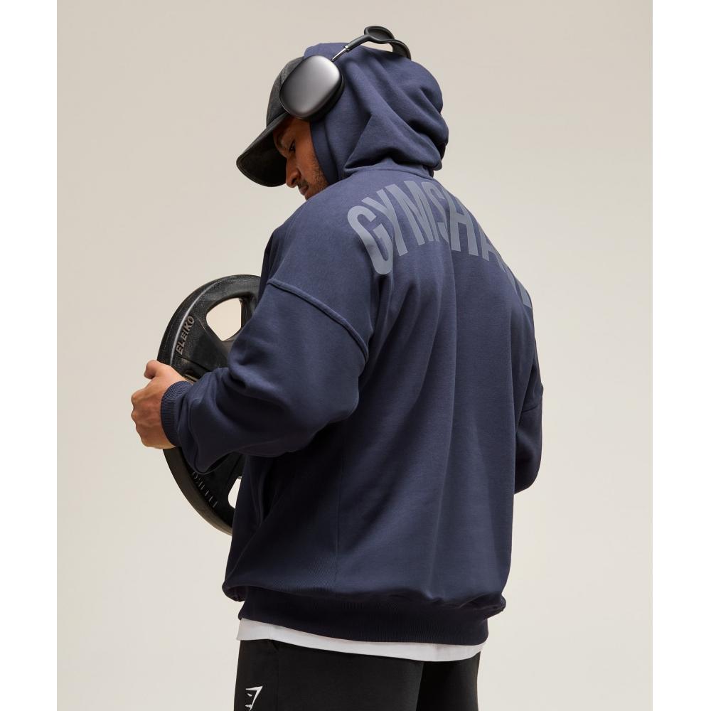 Gymshark Power Hoodie Heavy Blue A2c9h Uctn