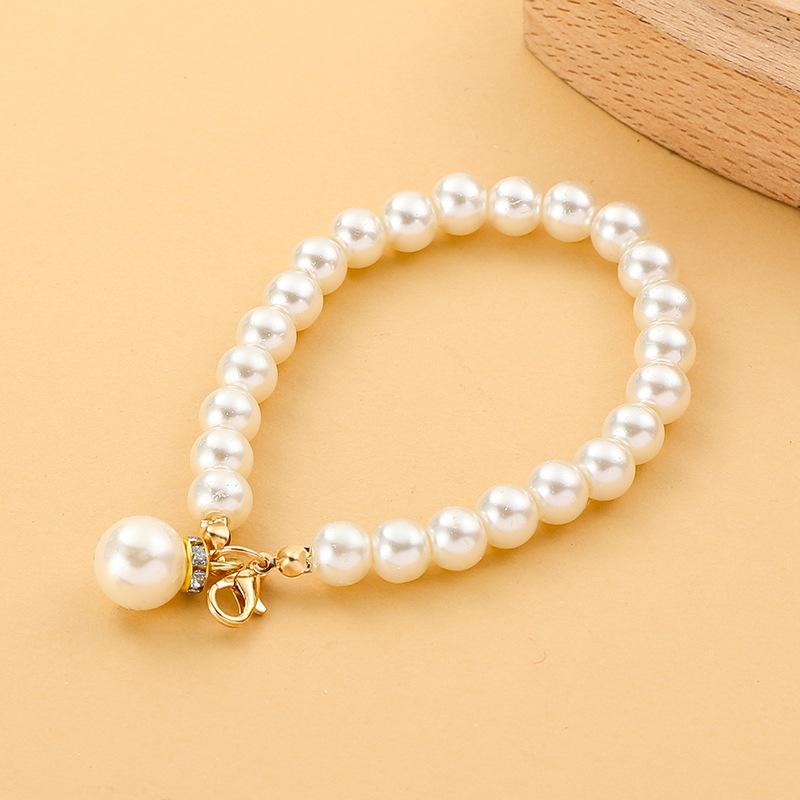 DIY Doll Pearl Lanyard Imitation Pearl Short URL Plus Diamond Ring Pendant, Handbag Keychain Mobile Phone Case Accessories