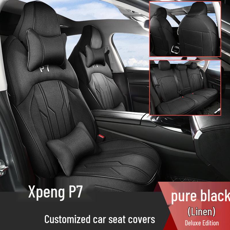 Premium Linen Seat Covers for Xpeng P7 - Universal, All-Season Car Cushion