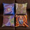 Alex Cushion Psychedelic Cover Soft Case For Sofa Living Room Grey Home Comfortable Office Decor Trippy Protective Pillow Covers