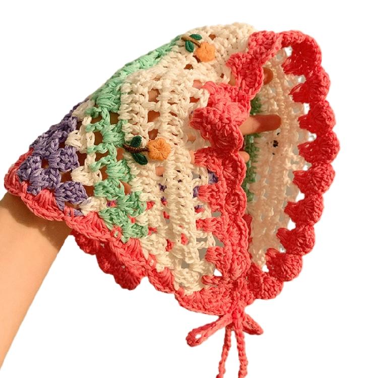 French Style Flower Headscarf Photo Hair Scarf Music Festival Hair Ornaments