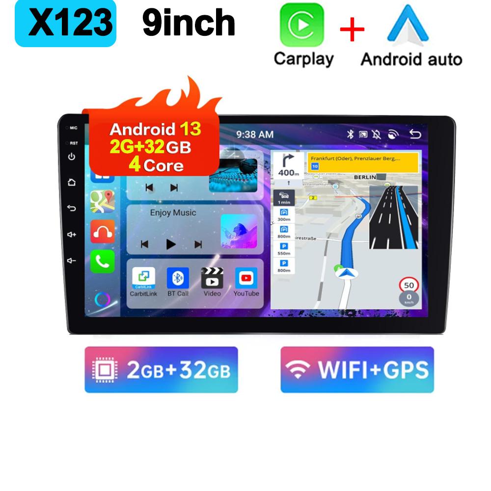 7 9 10 Inch Smart Screen GPS 2 Din Radio Stereo Receiver Player Android13 2G+32G Radio Multimedia Player CarPlay Android Auto