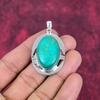 Arizona Türkis Edelstein Anhänger, 925 Sterling Silber Anhänger Schmuck, handgemachter antiker Schmuck Geschenk für Mutter