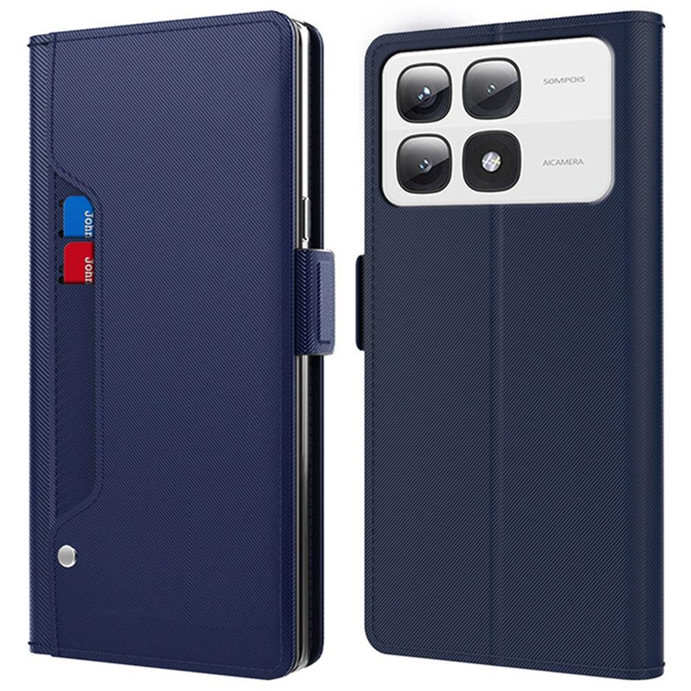 For Xiaomi 14T Pro Case Stand PU Leather Phone Cover Card Holder Mirror