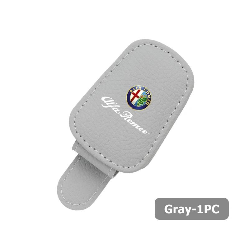 Ubnrj9 Car Sun Visor Glasses Holder Card Ticket Magnetic Storage Clip For Alfa Romeo Giulia 147 Mito 156 159 166 GT Stelvio Brera