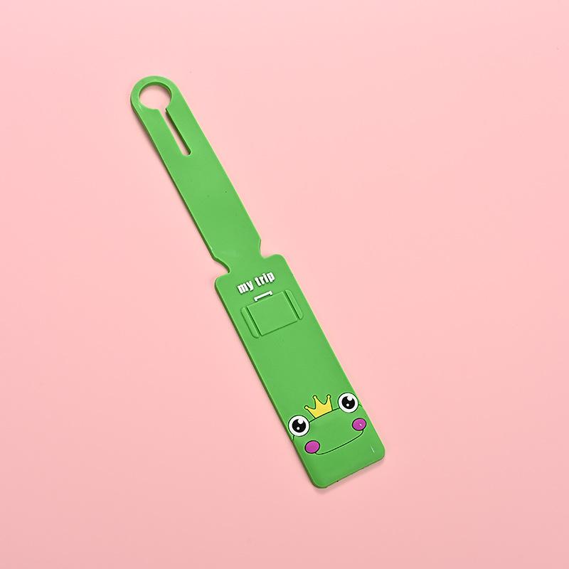 Cute Cartoon Animal Silicone Luggage Tag Portable Suitcase Name Label Anti-loss Baggage Identifier Travel Accessory