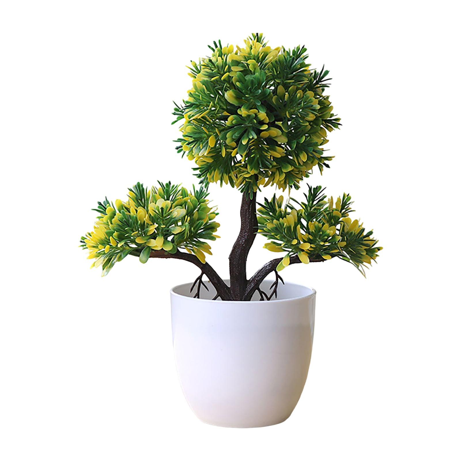 

Имитация зеленого растения, украшения в горшках, комбинированные растения, украшения для рабочего стола в помещении, имитация искусственного цветка, растения бонсай One Size жёлтый