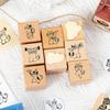 Lovely Animal Stamp Cats Series Stamp Wood Rubber Stamp Decorative Stamp Scrapbooking Supplies for Card Making