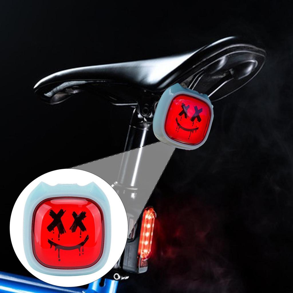 Bike Rear Light Intelligent Expression Tail Lamp Waterproof for Riding