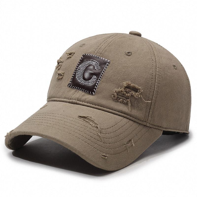 Ripped Patch Soft Top Big Brim Baseball Cap Fashion Casual Shade Cap Men And Women