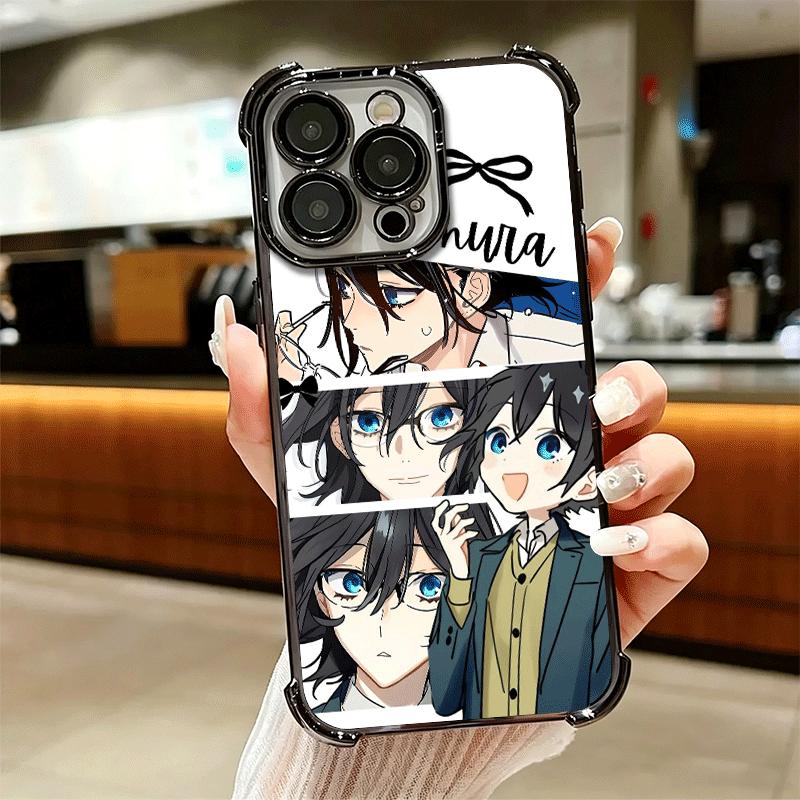Anime Horimiya Soft Phone Case For iPhone 15 16 17 Air 14 Pro Max 16E Plus 13 12 Mini Plating Anti-Fall Fundas