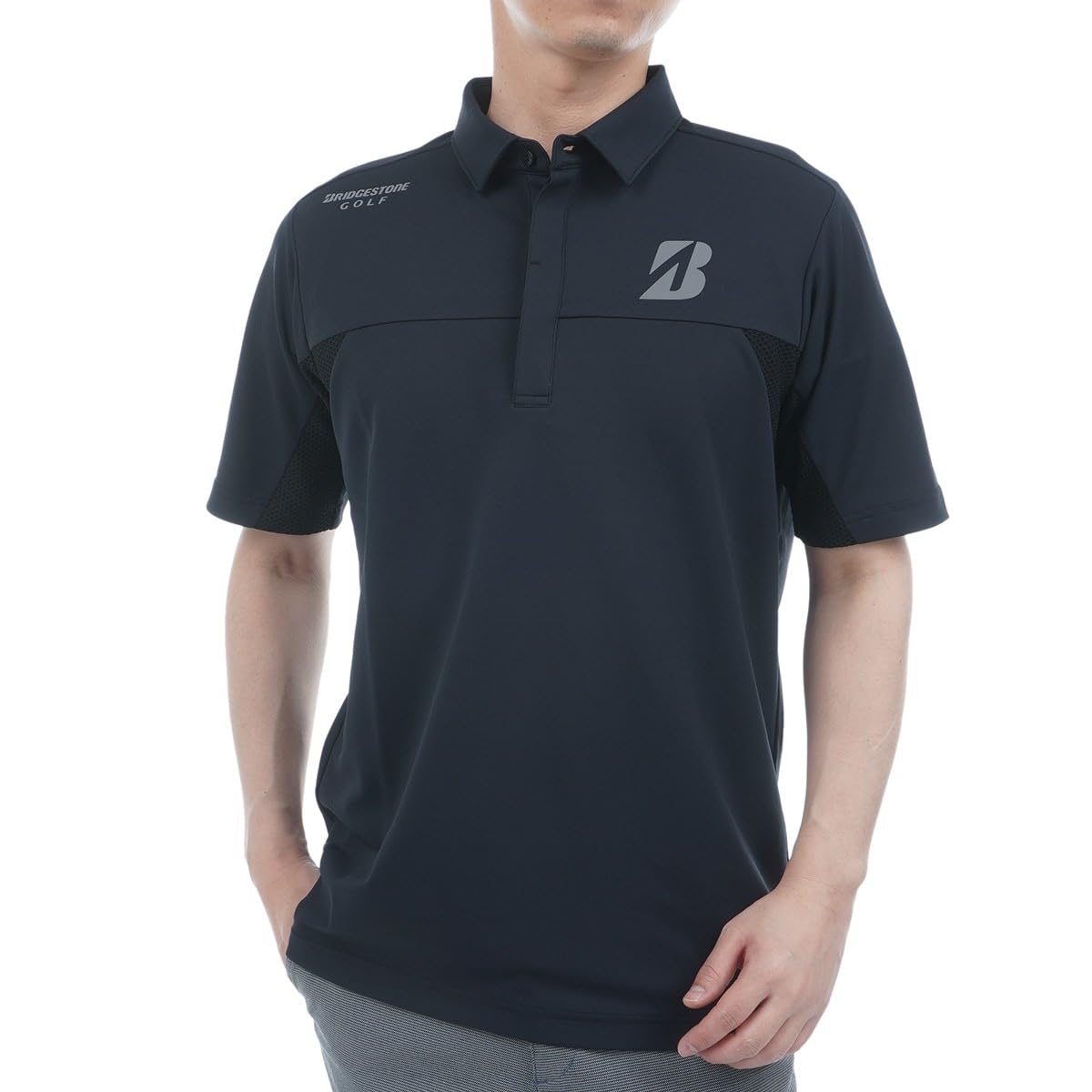 

[Bridgestone Golf] Retro Short Sleeve Shirt EGM10A Men s BK