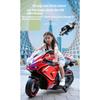 Children's Electric Motorcycle Dual Drive Children's Car with Remote Control Bluetooth Music LED Light Microphone Luminous Wheel
