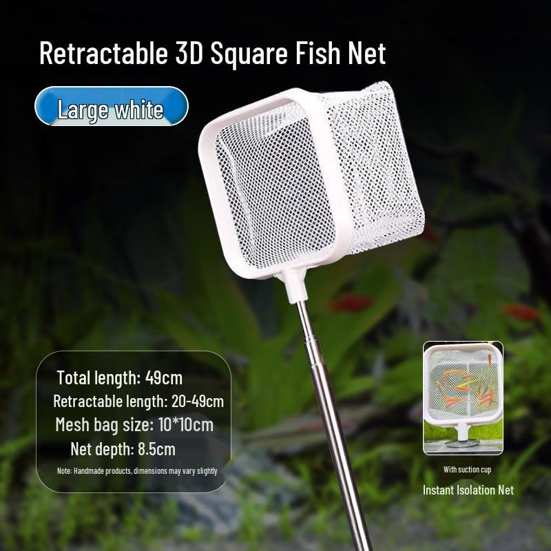 Telescopic Stainless Steel Fish & Shrimp Landing Net for Fish Tank
