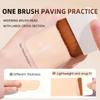 Ultra-thin Compact Foundation Brush With Mirror Beauty Tools Flat-head Makeup Brush No Trace Foldable Foundation Brush