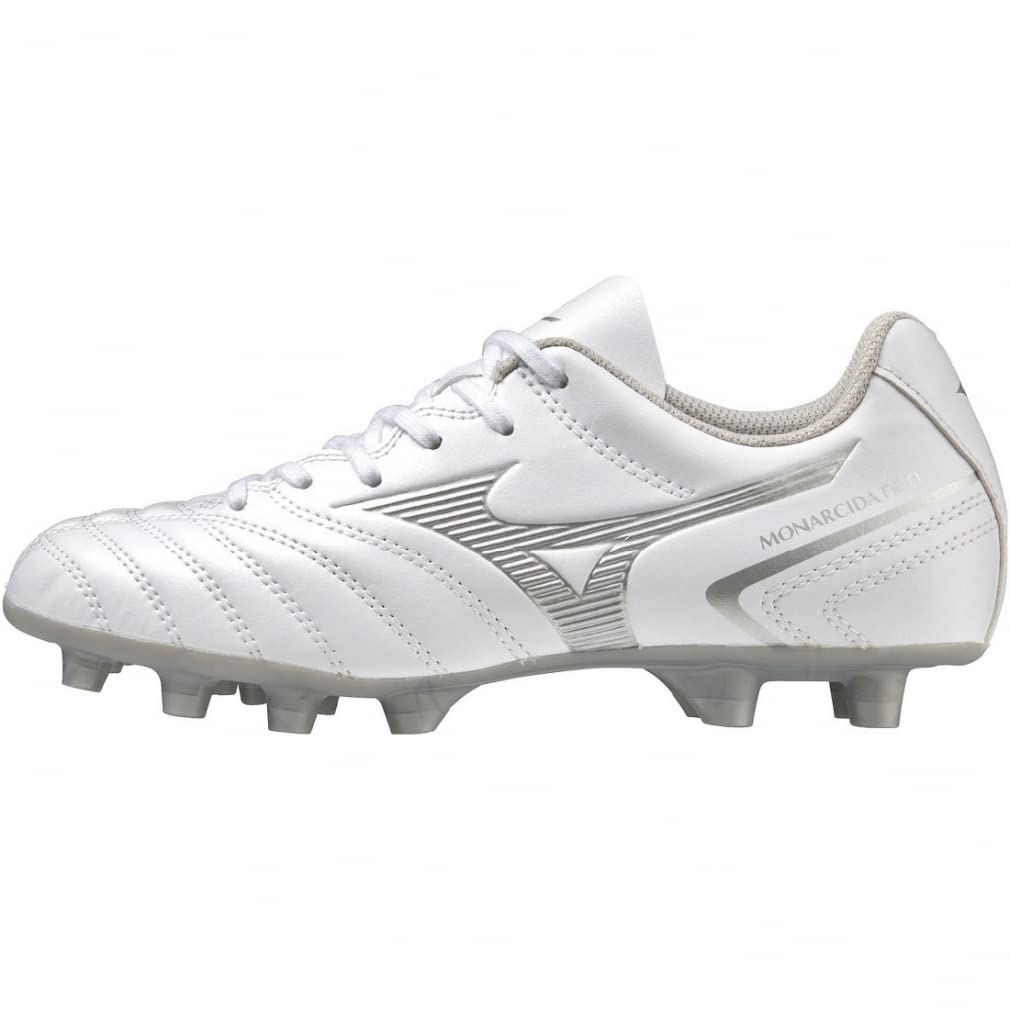 

Mizuno Monarcida NEO 2 SELECT Soccer Club 3E Jr. Cleats, Football, Wide, Kids, White/Silver, 23.5 cm,