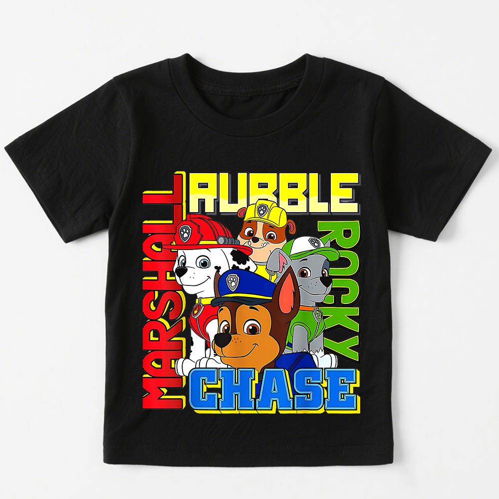 

Summer Clothing Paw Patrol Character Cartoon Dog Pattern T-Shirt Children s Short Sleeve Shirt Suitable for Boys and Girls 100