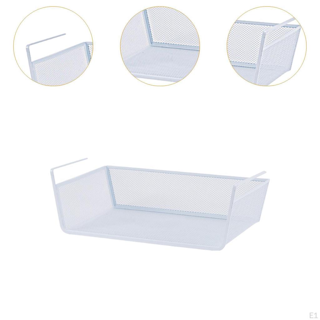 Hanging Organizer Shelf Basket for under Cabinet, Metal Storage Rack Kitchen And Pantry