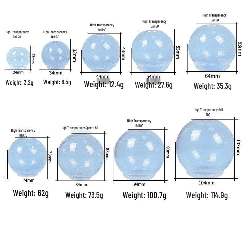 

30 мм прозрачная сферическая форма из эпоксидной смолы
