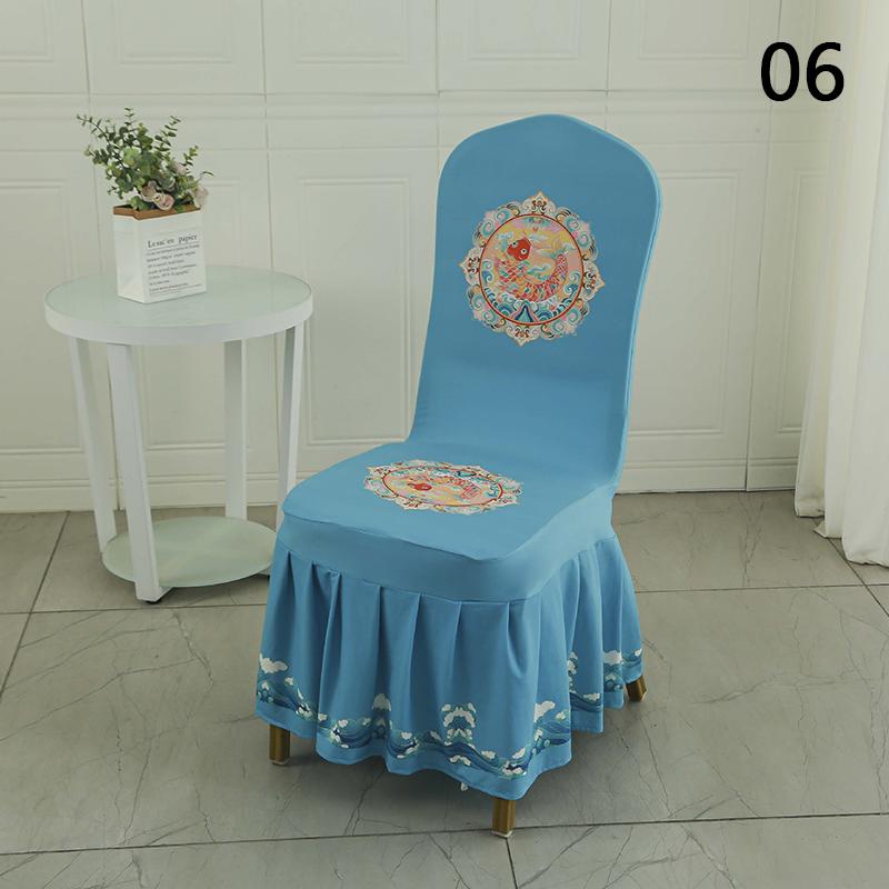 

Chair Cover Pleated Skirt Spandex Seat Protector Covers for Hotel Banquet Party Wedding Decoration Stretch Dining Chair Cover