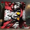 Anime-style Character Print 2D Flat Pattern Flannel Blanket High Quality All Seasons Warmth and Comfort Perfect for Christmas Gifts.