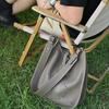 First Layer Cowhide Evelyn Bag Genuine Leather Women's Bag Lychee Patterned Bucket Bag Mini Casual Shoulder Crossbody Bag
