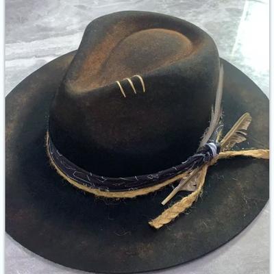 The Factory Directly Supplies Retro Distressed Wool Top Hats, European and American Fashion Pure Wool Felt Hats