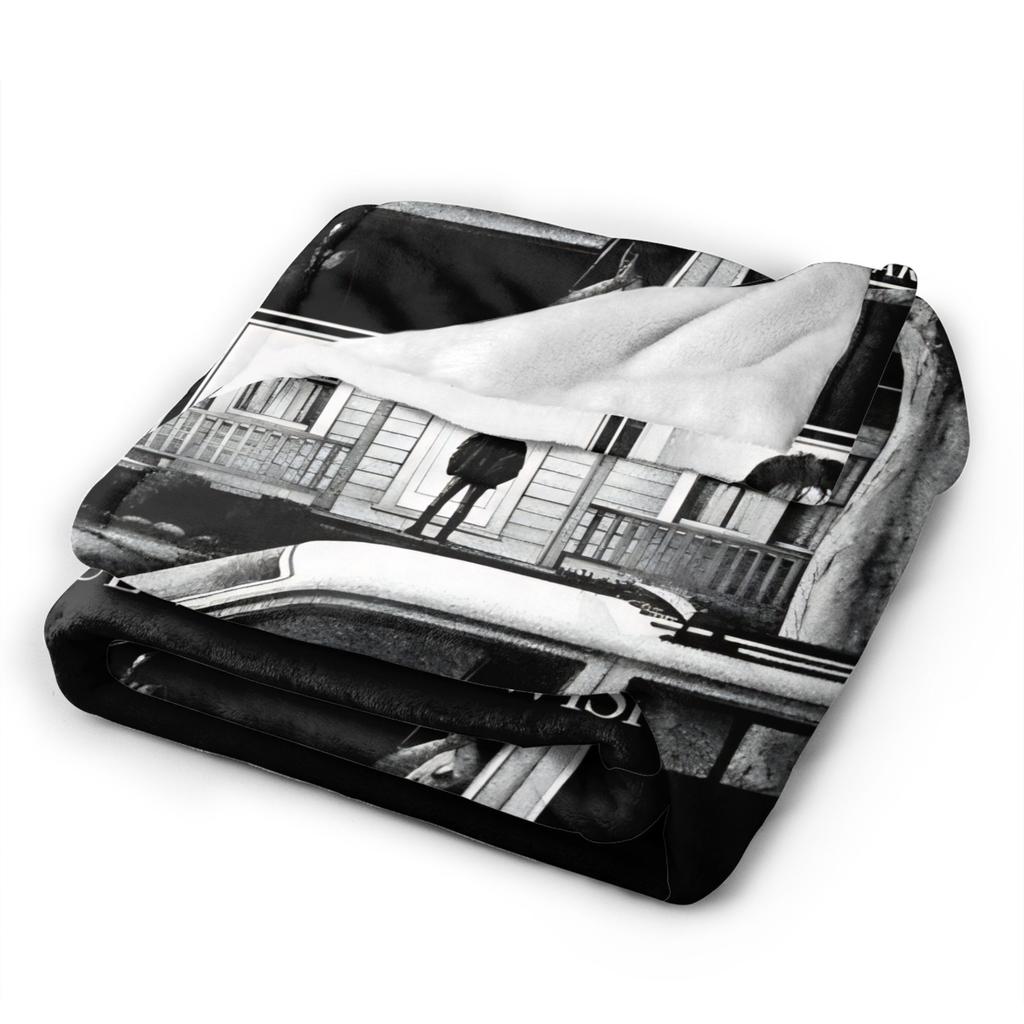 Obsession Noir Comic Style Movie Poster Super Warm Blankets Plush Throw Blanket Funny Outdoor Flannel Bedspread Sofa Bed Cover