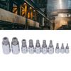 10 Pcs Triple Square Spline Bit Socket M4 To M18 1/4in 3/8in 1/2in Drive CR V Bit Socket Set with Storage Box