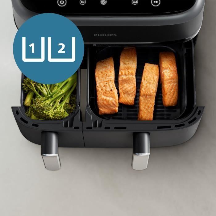 Fritteuse ohne Öl PHILIPS - Airfryer NA351/00 - Doppelbecken 9L - 8 Kochprogramme - 2750W