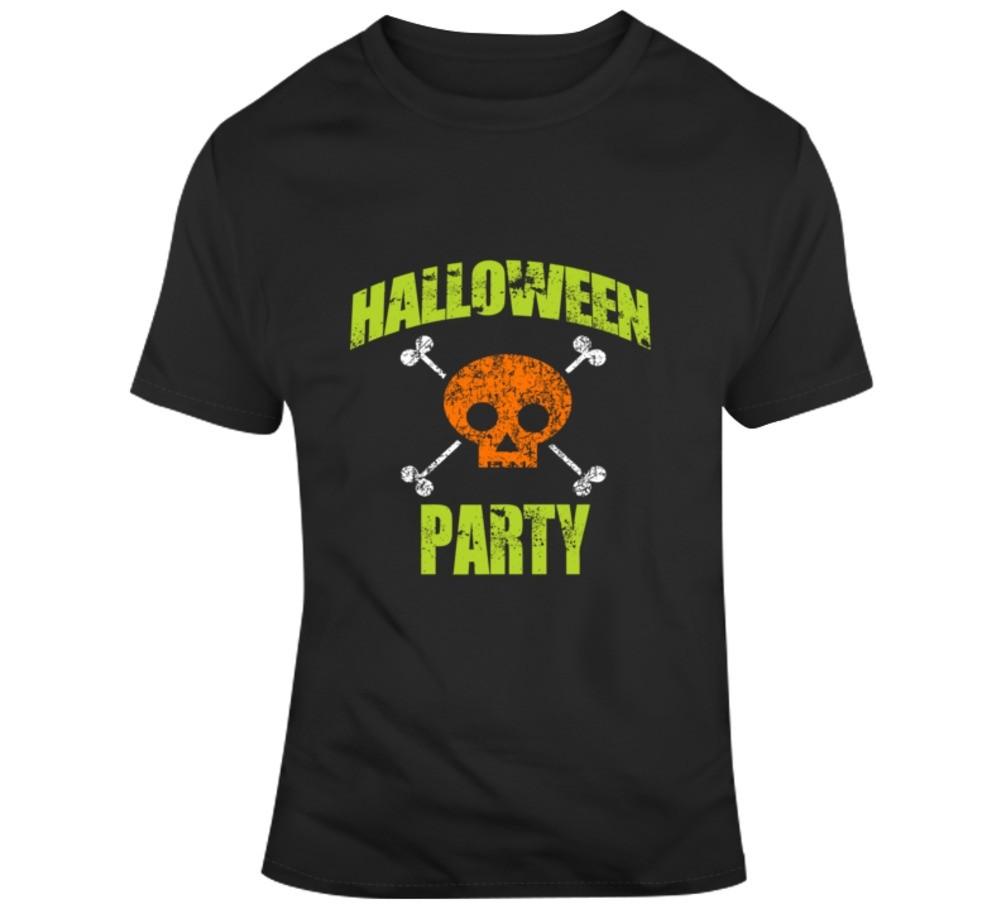 Halloween Party Skull Crossbones T-Shirt Unisex New Funny Holiday Gift TShirt XXXL