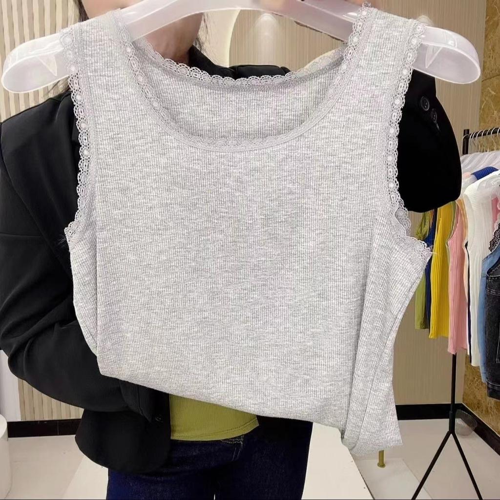 Lace lace small suspender vest women's summer new slim fit outside sleeveless top with bottoming shirt inside