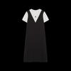 Women's Casual Faux Two-Piece Color Block A-Line Dress
