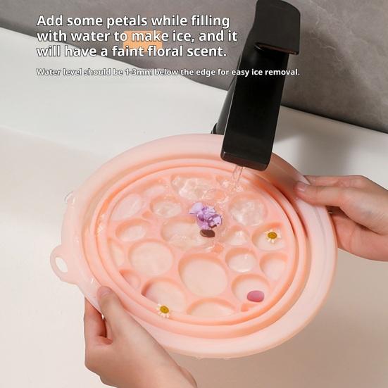 Face Ice Bath Bowl Collapsible Silicone Face Skincare Bowl with Built-in