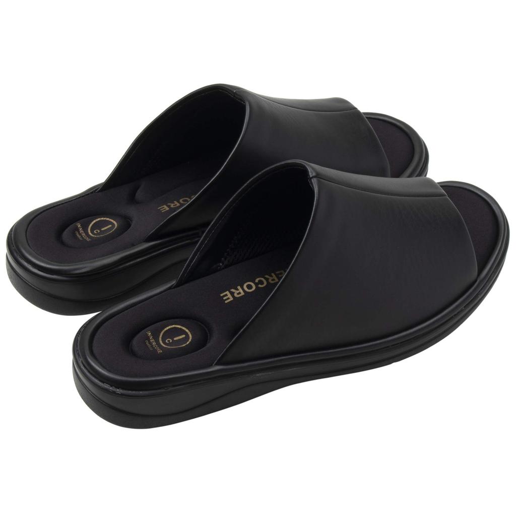 INNERCORE Size Slippers, Black, 26-27cm