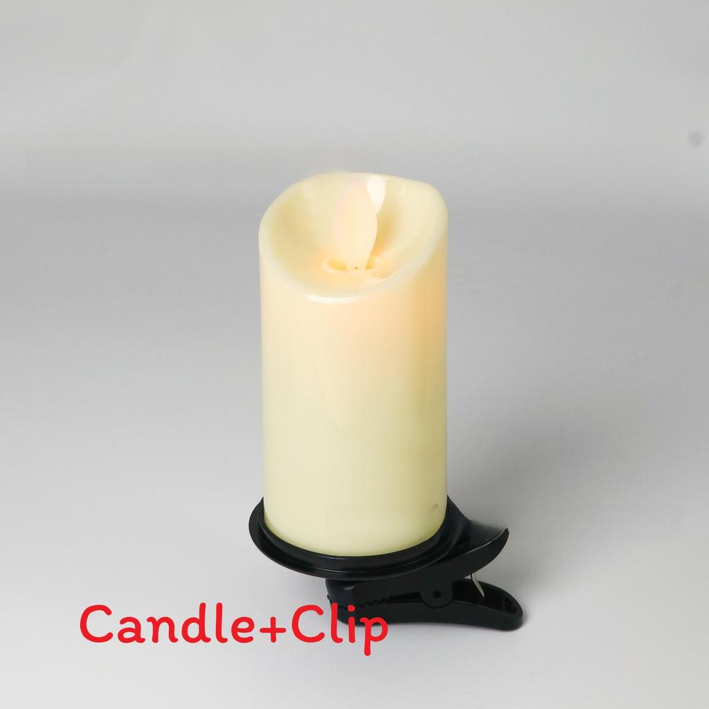 

Christmas Tree Clip On Candles With Metal Base For Festive Tree Decorations And Events чорний