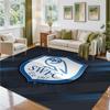Sheffield Wednesday Design Crystal Velvet Rug Soft Decorative Mat for Bedroom Entrance