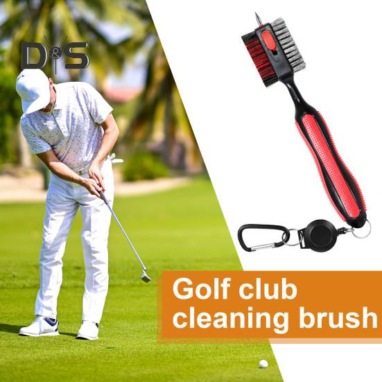 Golfschlägerbürste, Golfschläger-Reinigungswerkzeug mit magnetischem, einziehbarem Karabiner, leichtes Golfzubehör für Herren, Outdoor-Sport