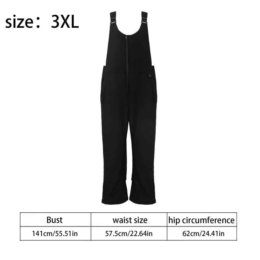 

Ski Overalls Women Windproof Thermal Overalls Adjustable Shoulder Strap Womens Insulated Bibs For Mother Girlfriend Skiing S чорний