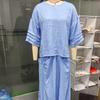 Elegant Summer  Two-Piece Set for Women with Short Sleeve Top and Midi Skirt