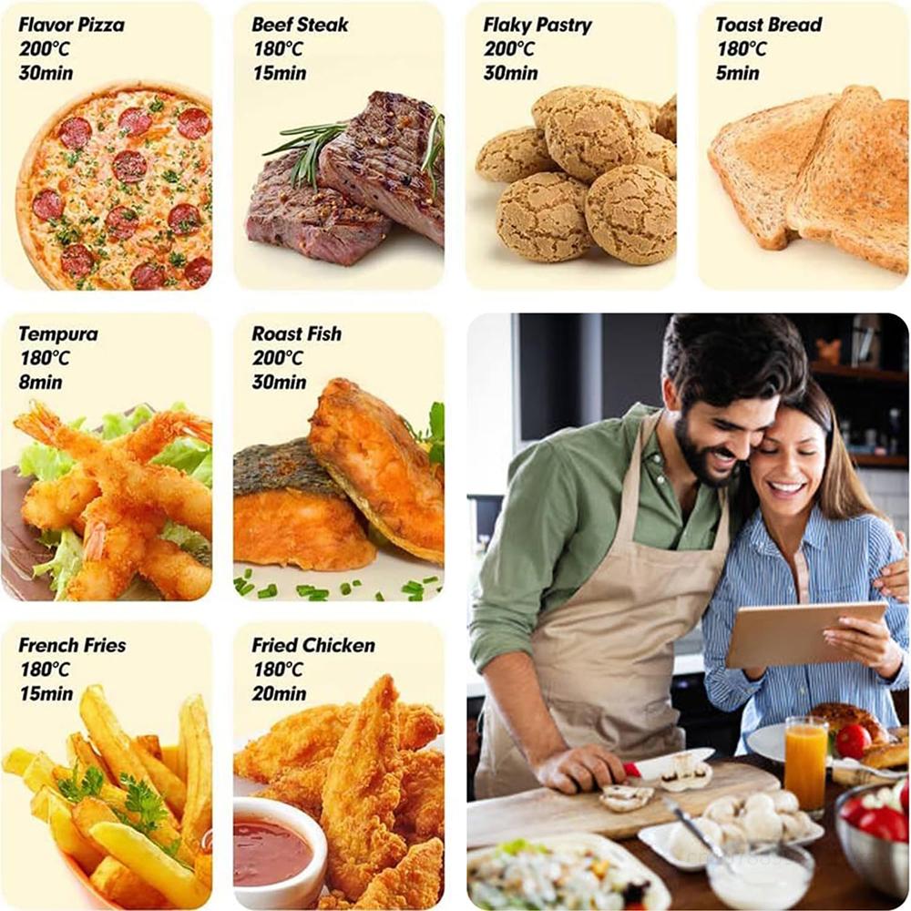 Rectangle Disposable Air Fryer Paper Non-Stick for Ninja Foodi DZ071 7QT DualZone Air Fryer Baking Paper Liner Oilproof Oven Mat