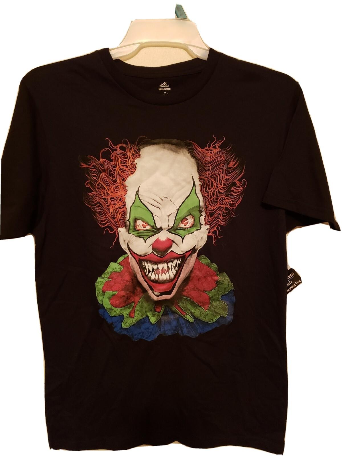 Men s Halloween Short-Sleeve Scary Clown Graphic T-shirt M S разноцветный