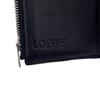 LOEWE Anagram linen leather Tri-fold wallet black leather unisex Used