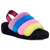 UGG Fluff Yeah Slide Black Taffy Pink Multi Women's 1097169-BTPM
