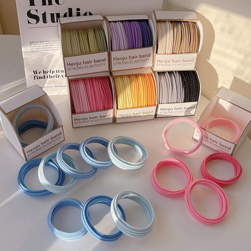 Colorful, High-Elasticity Hair Ties for Ponytails & Buns - Non-Damaging.