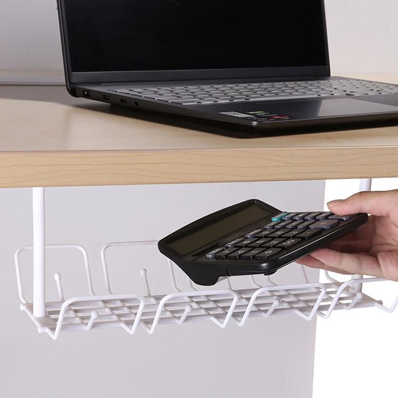 Tavă de gestionare a cablurilor de birou, sub priză de masă Suport pentru agățat, Suport de depozitare pentru benzi de alimentare, pentru birouri, sufragerie, organizator de cabluri de sârmă